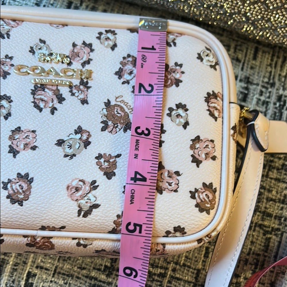 Coach Floral Print Mini Jamie Crossbody Camera Bag in Blush Multi - Picture 8 of 10